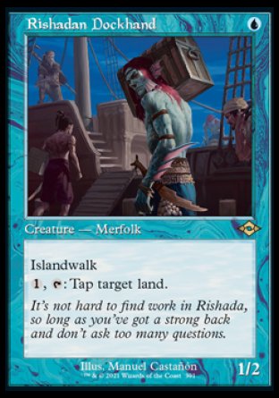 (391) Magic The Gathering Modern Horizons 2: Extras Single: Rishadan Dockhand (V.1)  Rare