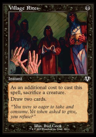 (392) Magic The Gathering Innistrad Remastered: Extras Single: Village Rites  Common