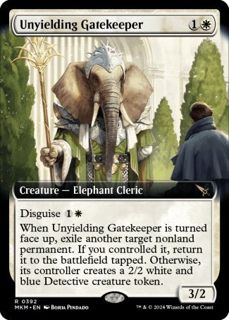 (392) Magic The Gathering Murders at Karlov Manor: Extras Single: Unyielding Gatekeeper Holo Rare