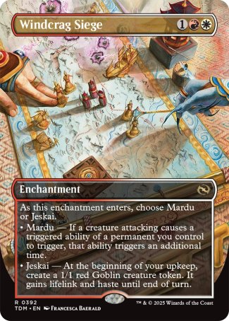 (392) Magic The Gathering Tarkir: Dragonstorm: Extras Single: Windcrag Siege  Rare