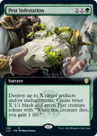 (392) Magic The Gathering Commander: Strixhaven: Extras Single: Pest Infestation  Rare