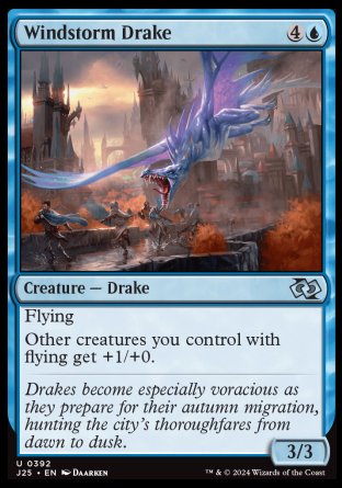 (392) Magic The Gathering Foundations Jumpstart Single: Windstorm Drake  Uncommon