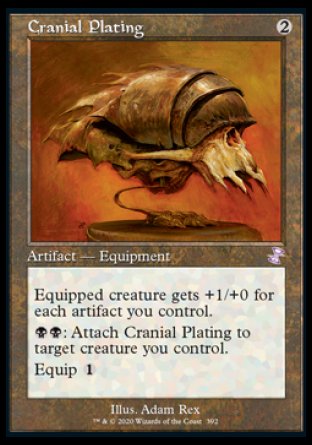 (392) Magic The Gathering Time Spiral Remastered: Extras Single: Cranial Plating  Time Shifted