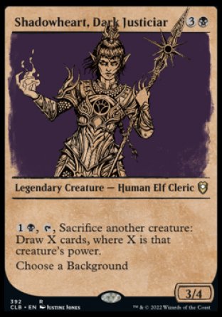 (392) Magic The Gathering Commander Legends: Battle for Baldur's Gate: Extras Single: Shadowheart, Dark Justiciar (V.2)  Rare