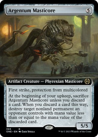 (393) Magic The Gathering Phyrexia: All Will Be One: Extras Single: Argentum Masticore Holo Rare