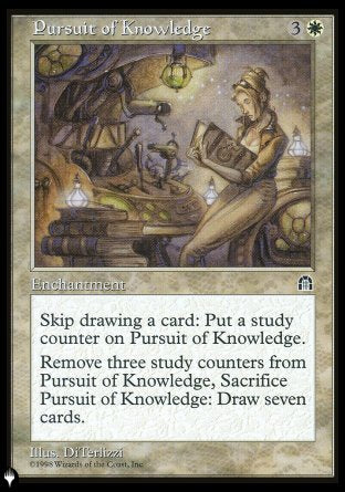 (000) Magic The Gathering The List Single: Pursuit of Knowledge  Rare
