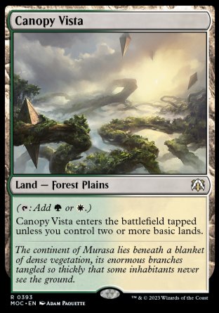 (393) Magic The Gathering Commander: March of the Machine Single: Canopy Vista  Rare