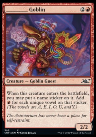 (393) Magic The Gathering Unfinity: Extras Single: ________ Goblin  Common