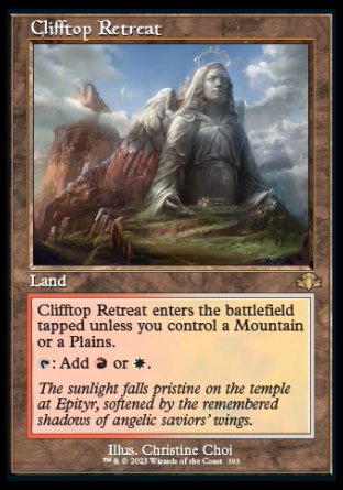 (393) Magic The Gathering Dominaria Remastered: Extras Single: Clifftop Retreat Holo Rare