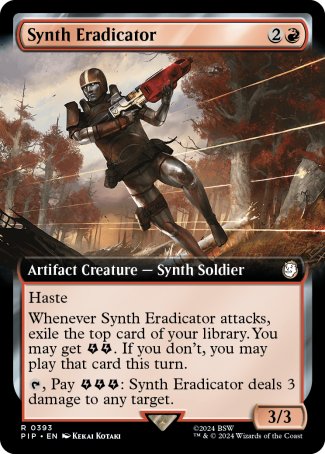 (393) Magic The Gathering Universes Beyond: Fallout: Extras Single: Synth Eradicator (V.1)  Holo Rare