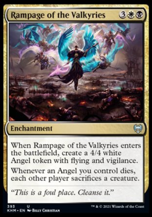 (393) Magic The Gathering Kaldheim: Extras Single: Rampage of the Valkyries  Uncommon
