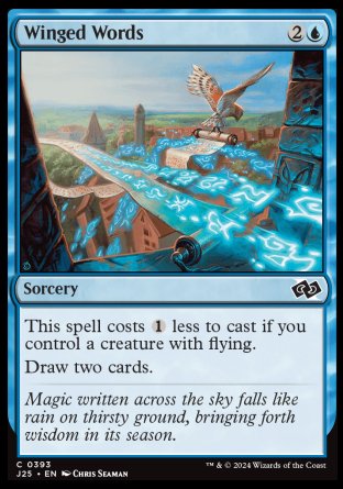 (393) Magic The Gathering Foundations Jumpstart Single: Winged Words  Common