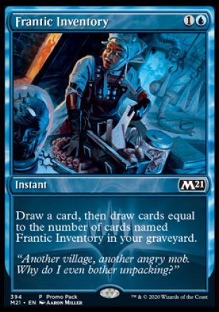 (394) Magic The Gathering Core 2021: Promos Single: Frantic Inventory  Common