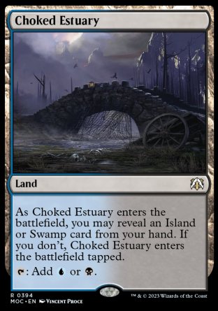 (394) Magic The Gathering Commander: March of the Machine Single: Choked Estuary  Rare