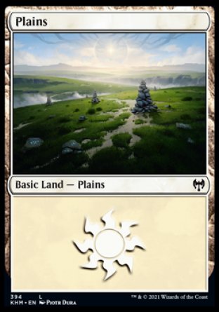 (394) Magic The Gathering Kaldheim: Extras Single: Plains Holo Land