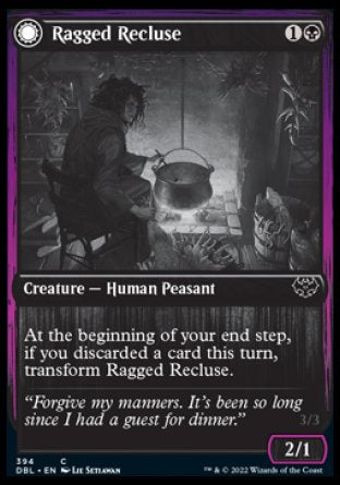 (394) Magic The Gathering Innistrad: Double Feature Single: Ragged Recluse // Odious Witch Holo Common