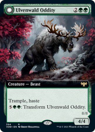 (394) Magic The Gathering Innistrad: Crimson Vow: Extras Single: Ulvenwald Oddity // Ulvenwald Behemoth Holo Rare