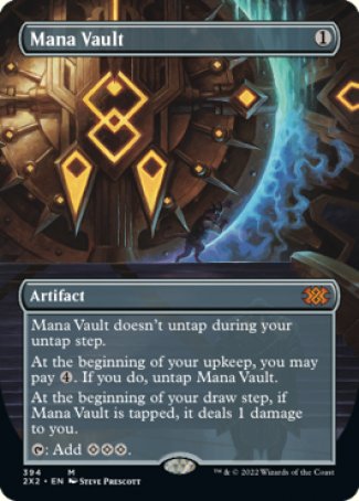 (394) Magic The Gathering Double Masters 2022: Extras Single: Mana Vault (V.1) Holo Mythic