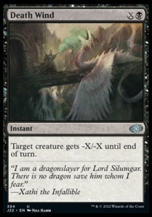 (394) Magic The Gathering Jumpstart 2022 Single: Death Wind  Uncommon