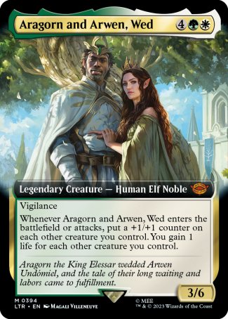 (394) Magic The Gathering The Lord of the Rings: Tales of Middle-earth: Extras Single: Aragorn and Arwen, Wed (V.2)  Mythic