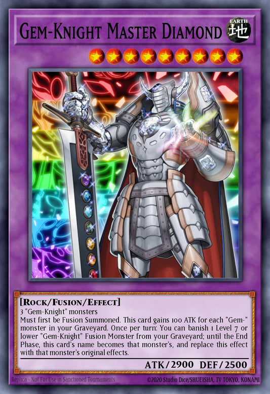 (178) YuGiOh TCG RA04: Quarter Century Stampede Single: Gem-Knight Master Diamond (V.1 - Platinum Secret Rare)  Platinum Secret Rare