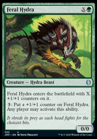(395) Magic The Gathering Jumpstart Single: Feral Hydra Holo Uncommon