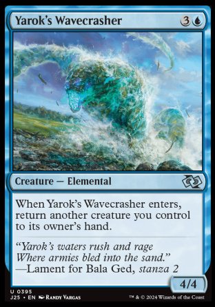 (395) Magic The Gathering Foundations Jumpstart Single: Yarok's Wavecrasher  Uncommon