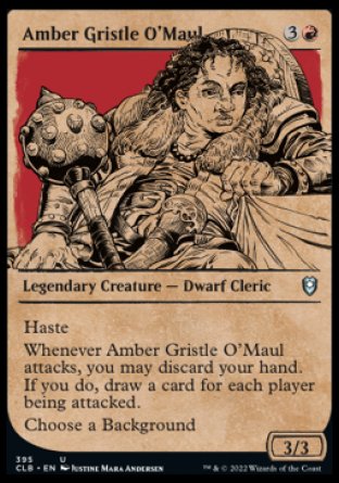 (395) Magic The Gathering Commander Legends: Battle for Baldur's Gate: Extras Single: Amber Gristle O'Maul (V.2) Holo Uncommon