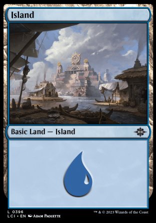 (395) Magic The Gathering The Lost Caverns of Ixalan: Extras Single: Island (V.1)  Land