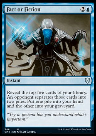 (396/361) Magic The Gathering Commander Legends: Extras Single: Fact or Fiction (V.1)  Uncommon