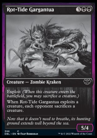 (396) Magic The Gathering Innistrad: Double Feature Single: Rot-Tide Gargantua Holo Common