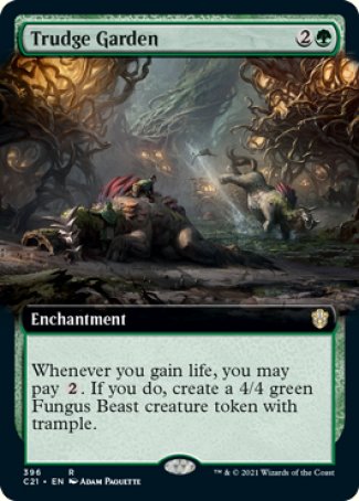 (396) Magic The Gathering Commander: Strixhaven: Extras Single: Trudge Garden  Rare