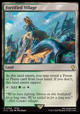 (396) Magic The Gathering Commander: Magic: The Gathering - FINAL FANTASY Single: Fortified Village  Rare