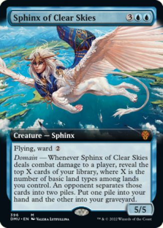 (396) Magic The Gathering Dominaria United: Extras Single: Sphinx of Clear Skies  Mythic