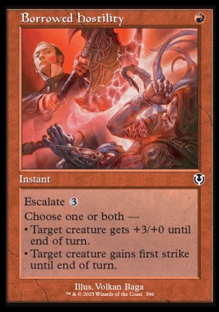 (396) Magic The Gathering Innistrad Remastered: Extras Single: Borrowed Hostility Holo Common