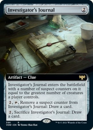 (396) Magic The Gathering Innistrad: Crimson Vow: Extras Single: Investigator's Journal (V.2)  Rare