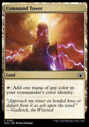 (396) Magic The Gathering Commander: March of the Machine Single: Command Tower  Common