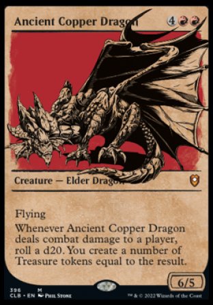 (396) Magic The Gathering Commander Legends: Battle for Baldur's Gate: Extras Single: Ancient Copper Dragon (V.2) Holo Mythic