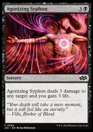 (396) Magic The Gathering Foundations Jumpstart Single: Agonizing Syphon  Common