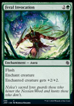 (396) Magic The Gathering Jumpstart Single: Feral Invocation  Common
