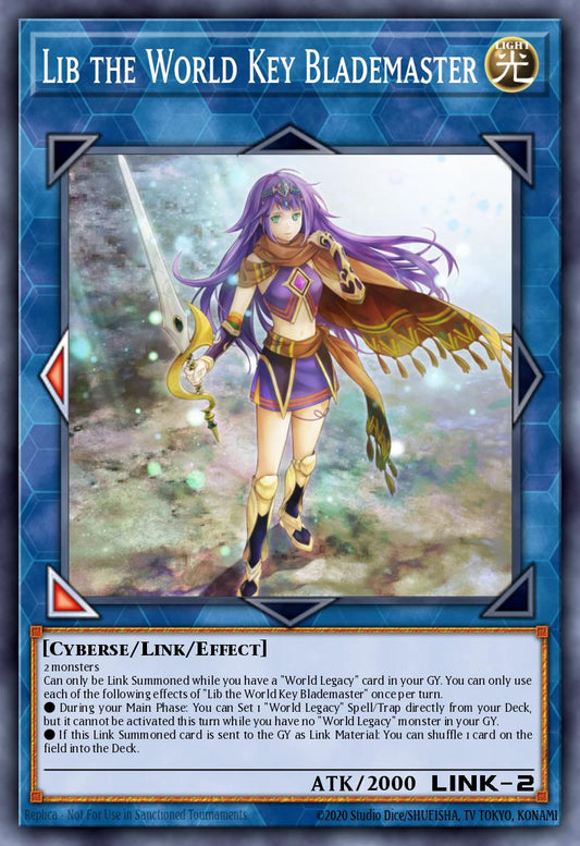 (159) YuGiOh TCG BLMM: Battles of Legend: Monster Mayhem Single: Lib the World Key Blademaster  Secret Rare