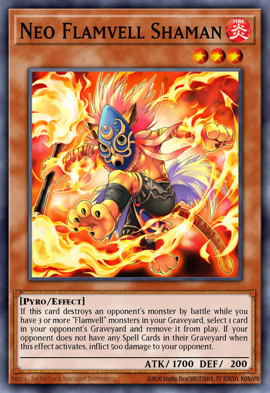 (071) YuGiOh TCG HAC1: Hidden Arsenal: Chapter 1 Single: Neo Flamvell Shaman (V.2 - Parallel Rare)  Parallel Rare