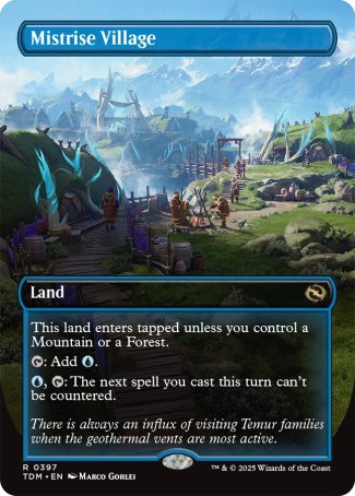 (397) Magic The Gathering Tarkir: Dragonstorm: Extras Single: Mistrise Village  Rare