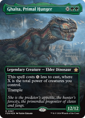 (397) Magic The Gathering Magic: The Gathering Foundations: Extras Single: Ghalta, Primal Hunger (V.2)  Rare