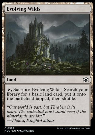 (397) Magic The Gathering Commander: March of the Machine Single: Evolving Wilds  Common