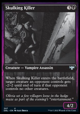 (397) Magic The Gathering Innistrad: Double Feature Single: Skulking Killer  Uncommon