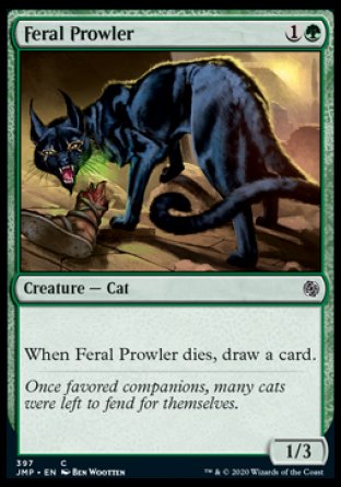 (397) Magic The Gathering Jumpstart Single: Feral Prowler  Common