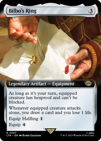 (397) Magic The Gathering The Lord of the Rings: Tales of Middle-earth: Extras Single: Bilbo's Ring (V.2)  Rare