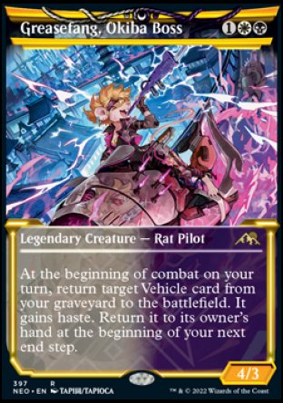(397) Magic The Gathering Kamigawa: Neon Dynasty: Extras Single: Greasefang, Okiba Boss (V.1)  Rare