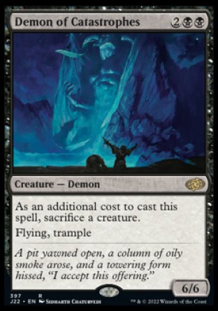 (397) Magic The Gathering Jumpstart 2022 Single: Demon of Catastrophes  Rare